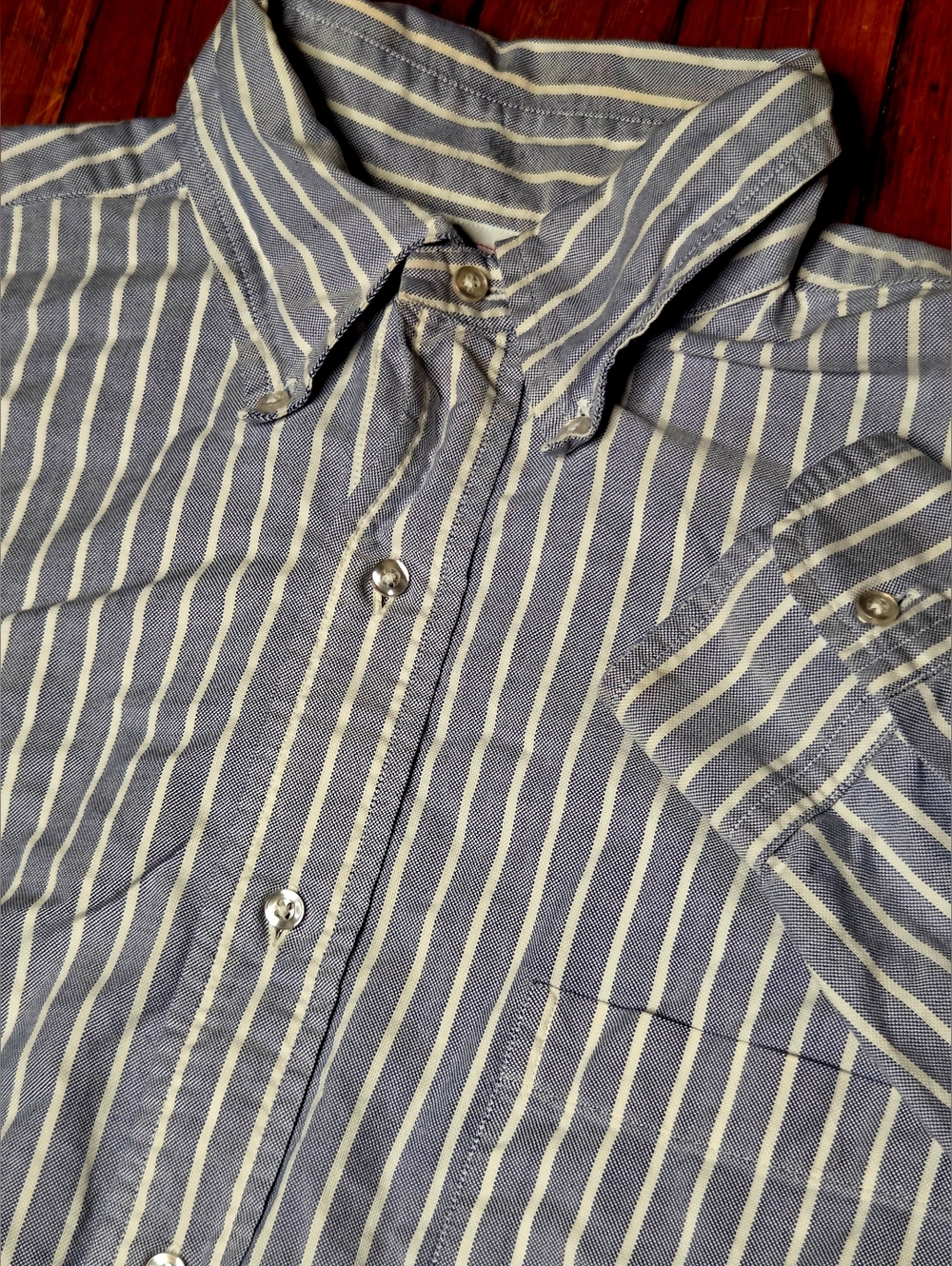 Brooks Brothers Mens 16.5 16 2 Blue Stripe Supima Cottona Dress Shirt A4